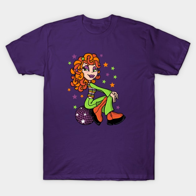 Red haired disco girl T-Shirt by JoanaJuheLaju1